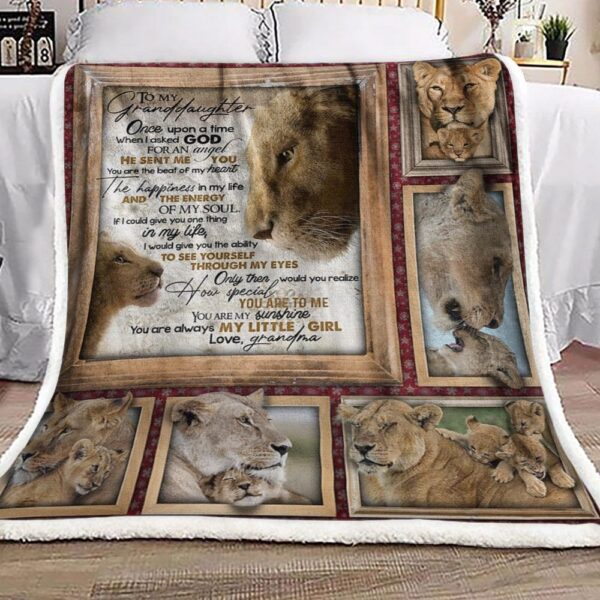 To My Granddaughter Tiger Fleece Blanket Sherpa Blanket