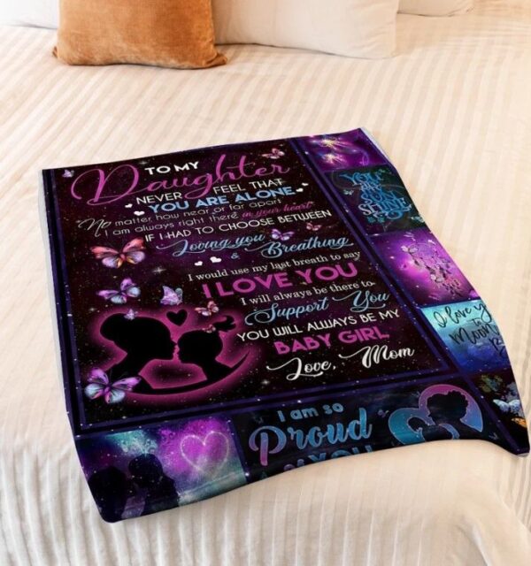 To My Daughter Fleece Blanket Sherpa Blanket