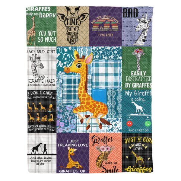 Giraffe Fleece Blanket Sherpa Blanket