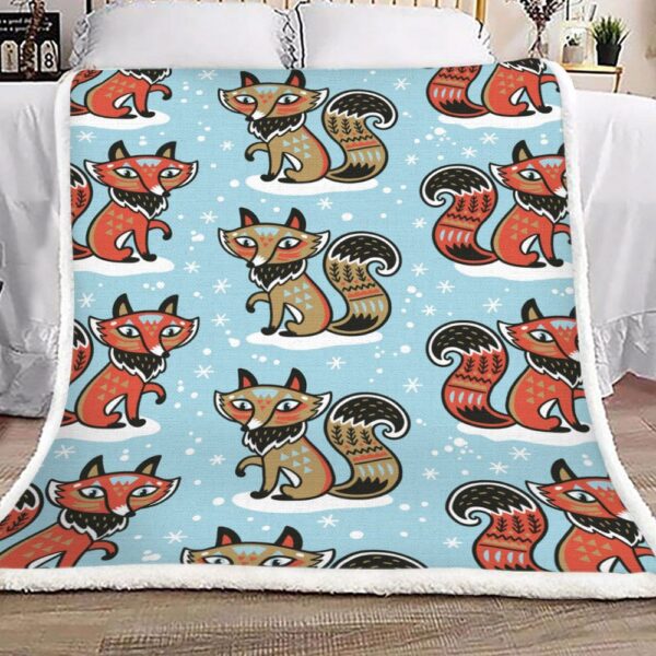 Fox Fleece Blanket Sherpa Blanket