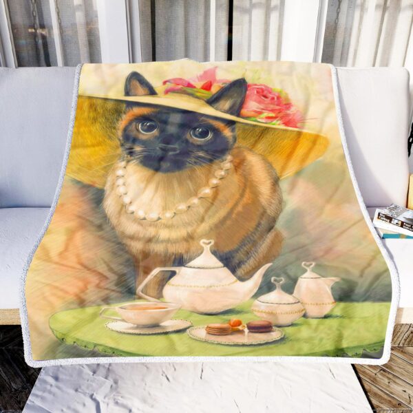 Lady Cat Fleece Blanket Sherpa Blanket