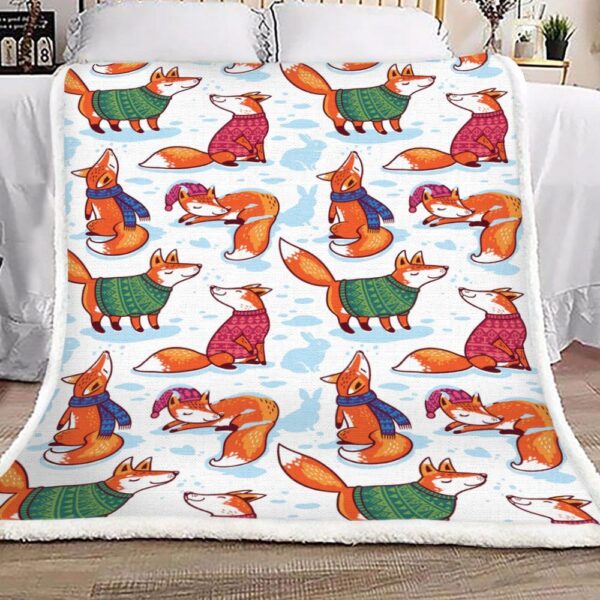 Fox Fleece Blanket Sherpa Blanket