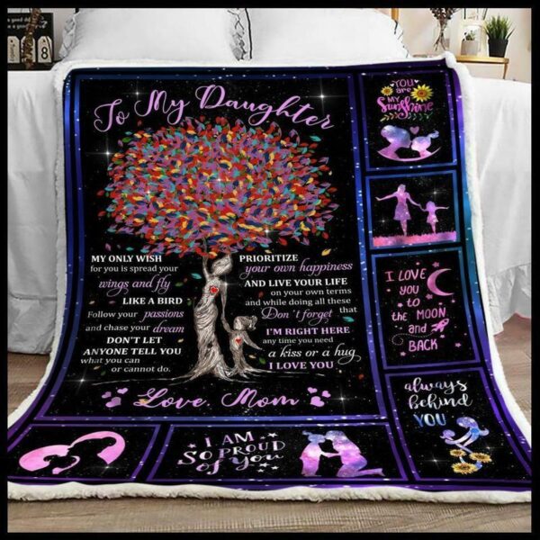 To My Daughter My Only Wish For You Fleece Blanket Sherpa Blanket