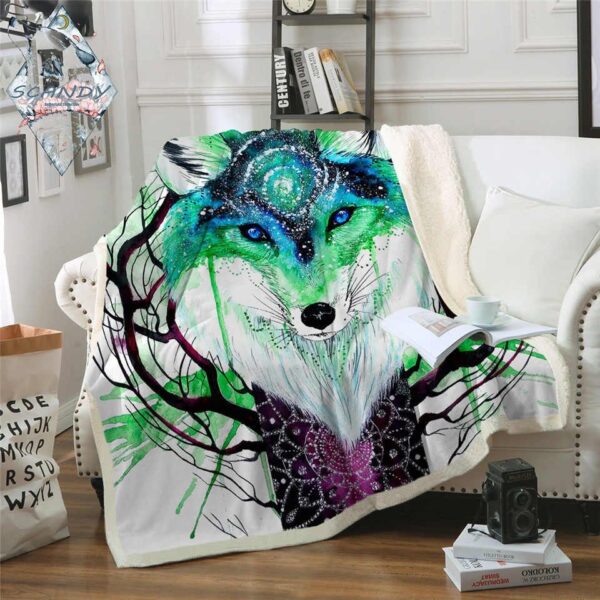 Fox Fleece Blanket Sherpa Blanket