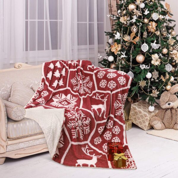 Christmas Snowflakes Fleece Blanket Sherpa Blanket