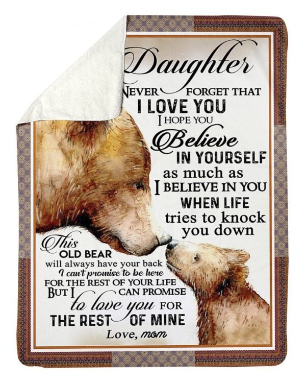 To My Daughter Fleece Blanket Sherpa Blanket