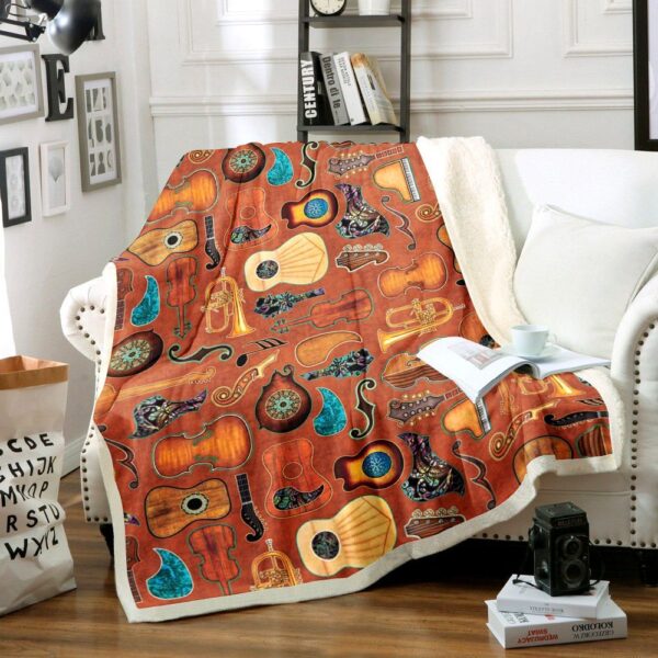 Music Fleece Blanket Sherpa Blanket