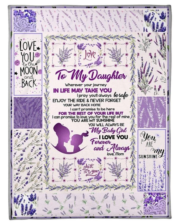 Lavender To My Daughter Fleece Blanket Sherpa Blanket