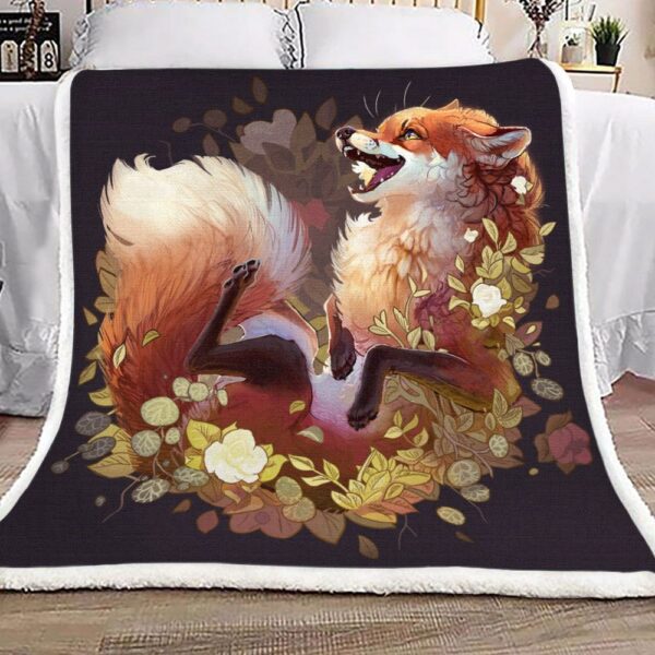 Fox Fleece Blanket Sherpa Blanket