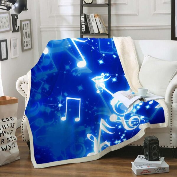Music Note Fleece Blanket Sherpa Blanket
