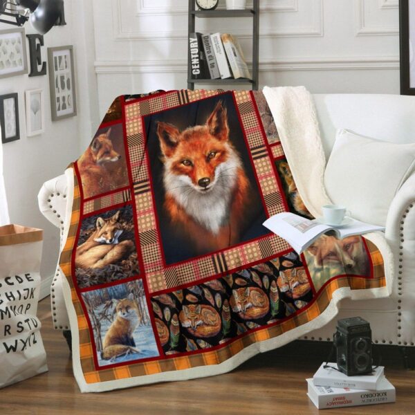 Fox Fleece Blanket Sherpa Blanket