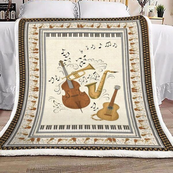 Music Classic Fleece Blanket Sherpa Blanket