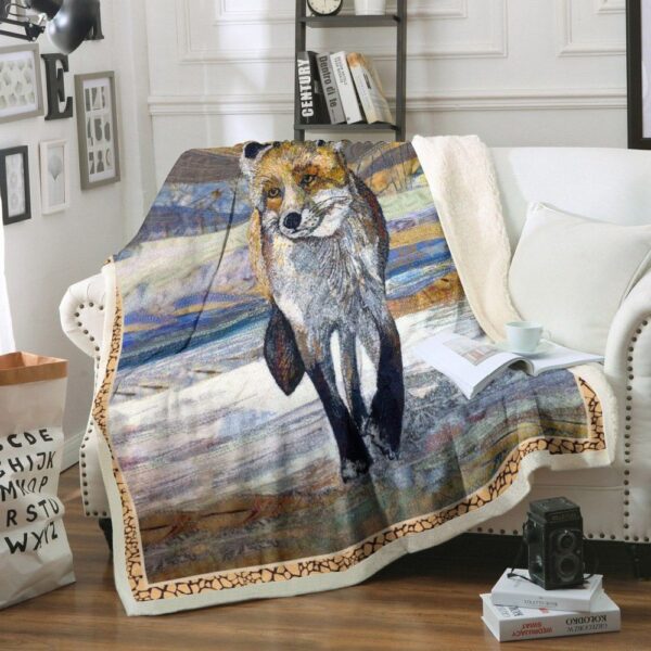 Fox Fleece Blanket Sherpa Blanket