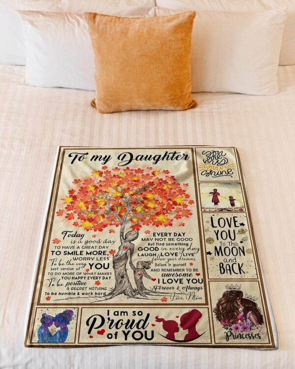 Mother To My Daughter Fleece Blanket Sherpa Blanket