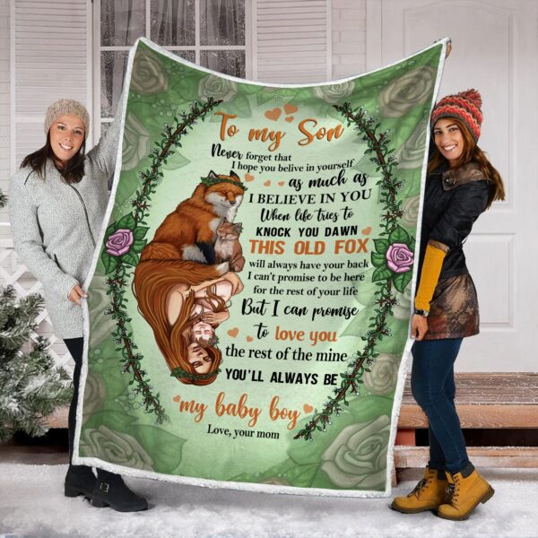 To My Son Fleece Blanket Sherpa Blanket