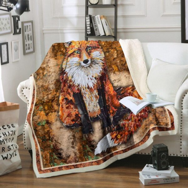 Fox Fleece Blanket Sherpa Blanket