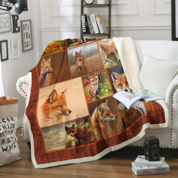 Fox Fleece Blanket Sherpa Blanket