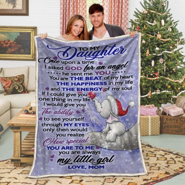 To My Daughter Fleece Blanket Sherpa Blanket