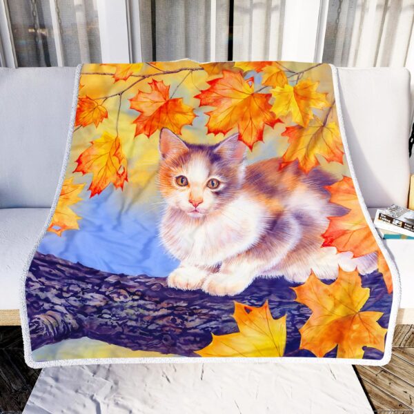 Love Cat Fleece Blanket Sherpa Blanket