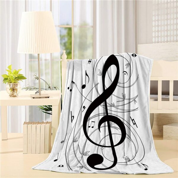 Music Note Fleece Blanket Sherpa Blanket