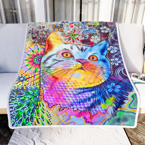 Lovely Cat Fleece Blanket Sherpa Blanket