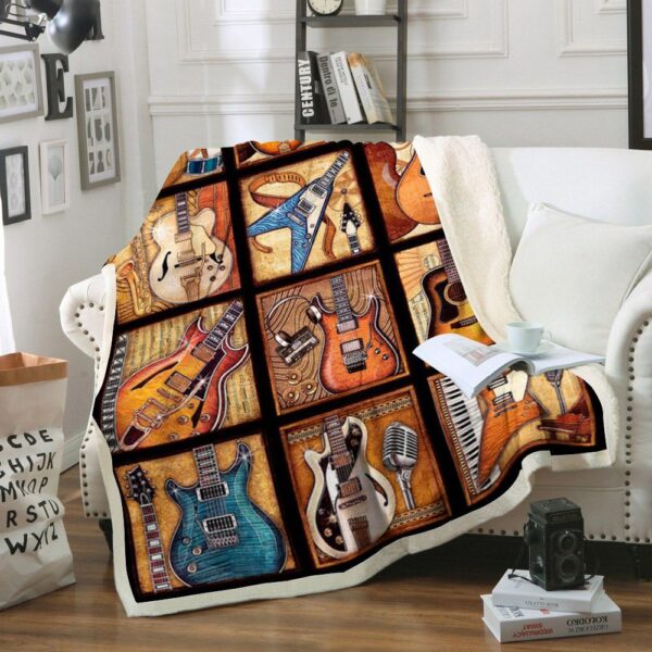 Intruments Music Fleece Blanket Sherpa Blanket