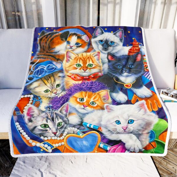 Lovely Cats Fleece Blanket Sherpa Blanket