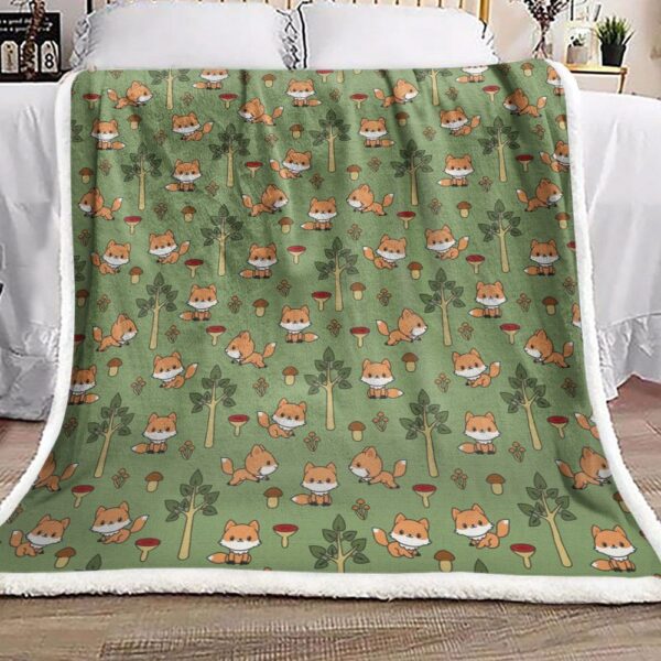 Fox Fleece Blanket Sherpa Blanket