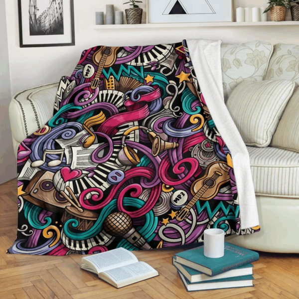 Music Art Fleece Blanket Sherpa Blanket