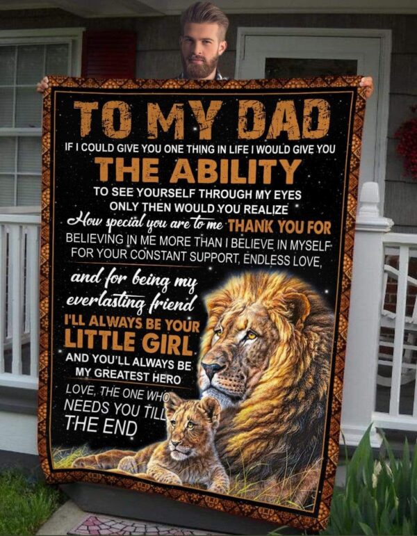 To My Dad Fleece Blanket Sherpa Blanket