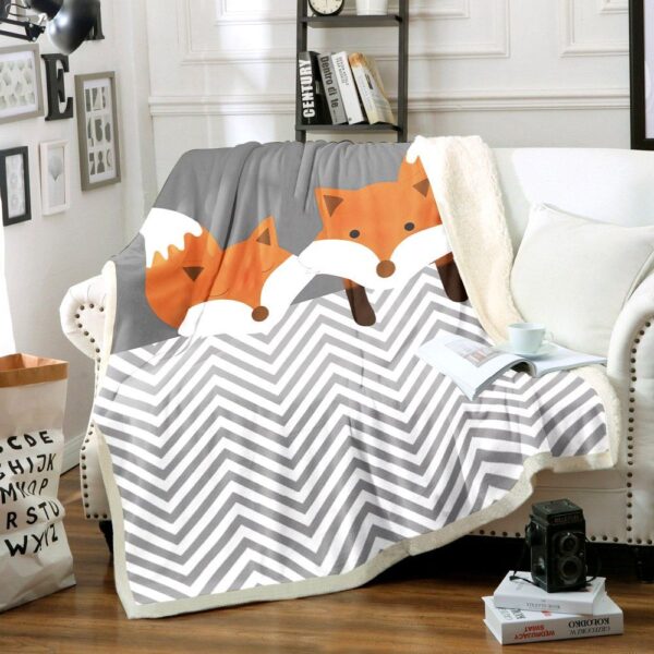Fox Fleece Blanket Sherpa Blanket