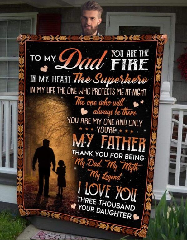 To My Dad Fleece Blanket Sherpa Blanket
