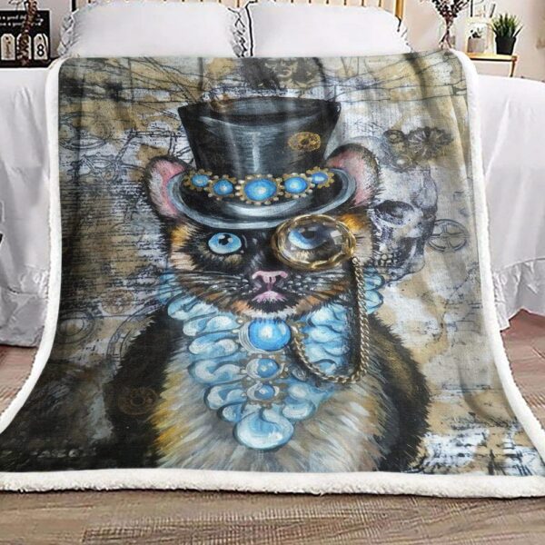 Serious Business Cat Fleece Blanket Sherpa Blanket