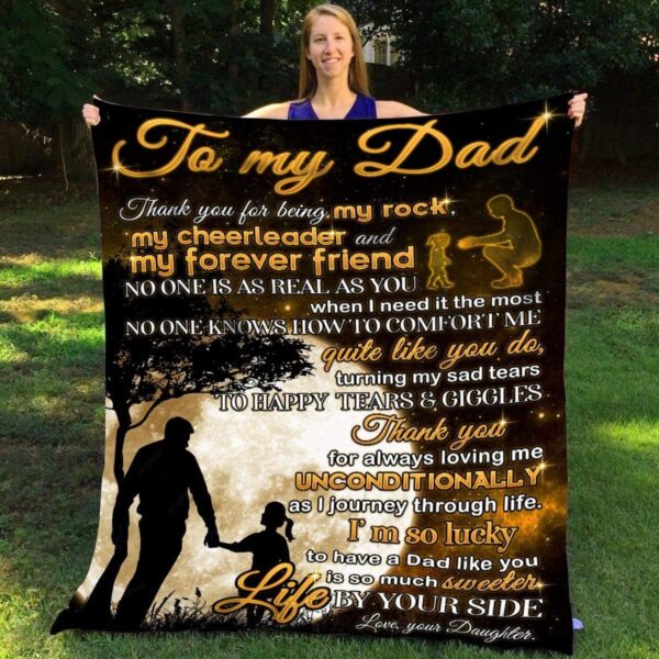 To My Dad Fleece Blanket Sherpa Blanket