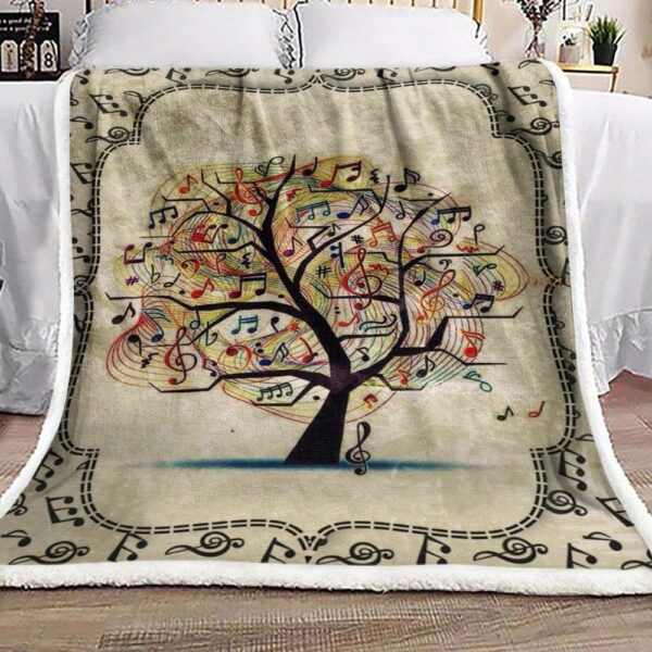 Tree Music Fleece Blanket Sherpa Blanket