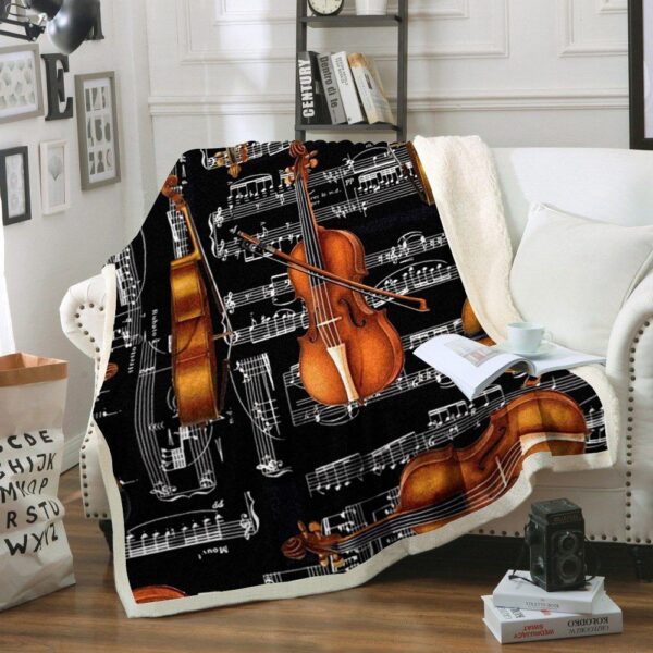 Musical Instrument Fleece Blanket Sherpa Blanket