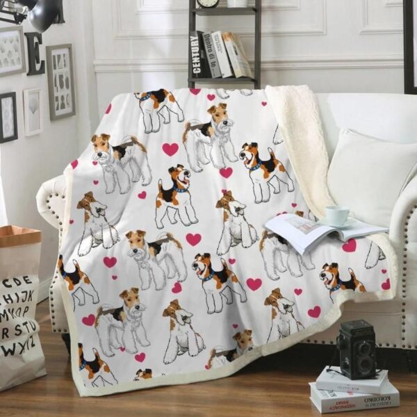 Fox Terrier Fleece Blanket Sherpa Blanket
