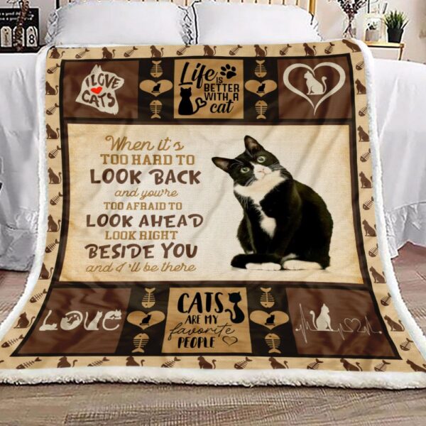 Love Cat Fleece Blanket Sherpa Blanket
