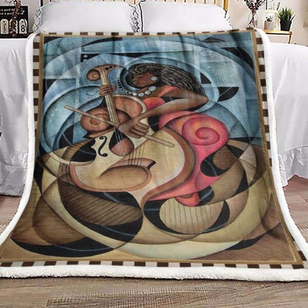 Musical Instrument Guitar Fleece Blanket Sherpa Blanket