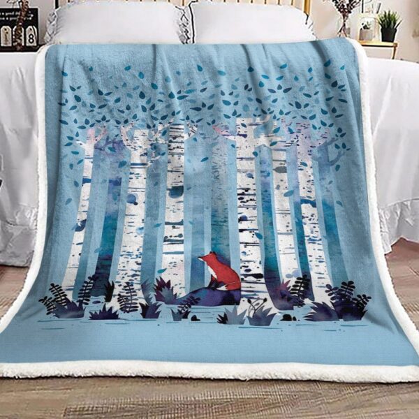 Fox Fleece Blanket Sherpa Blanket