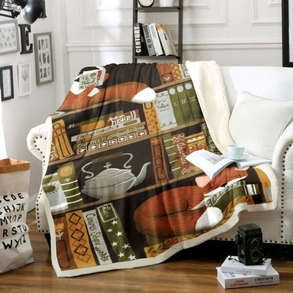 Fox And Box Fleece Blanket Sherpa Blanket