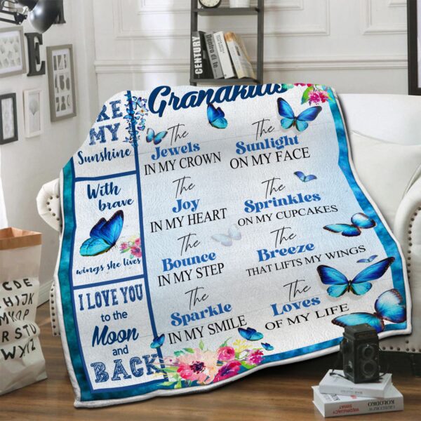 To My Grandkids Fleece Blanket Sherpa Blanket
