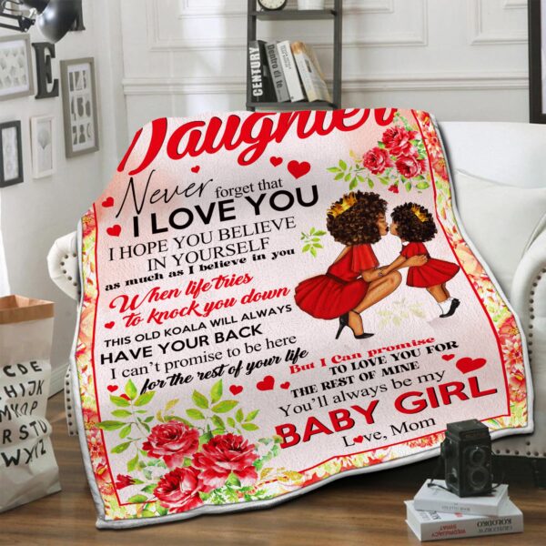 To My Daughter Fleece Blanket Sherpa Blanket