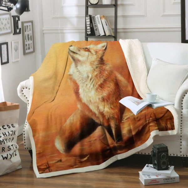 Fox Fleece Blanket Sherpa Blanket