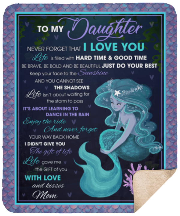 To My Daughter Fleece Blanket Sherpa Blanket