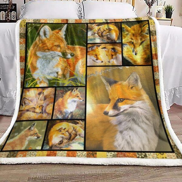Fox Fleece Blanket Sherpa Blanket