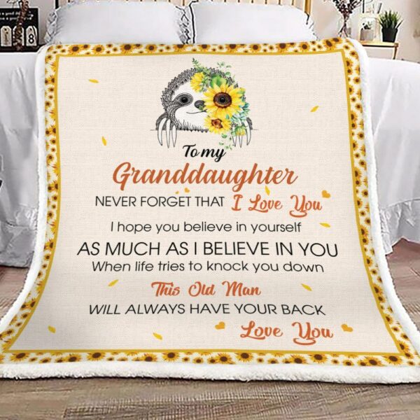 Granddaughter I Love You Home Garden Linens Fleece Blanket Sherpa Blanket