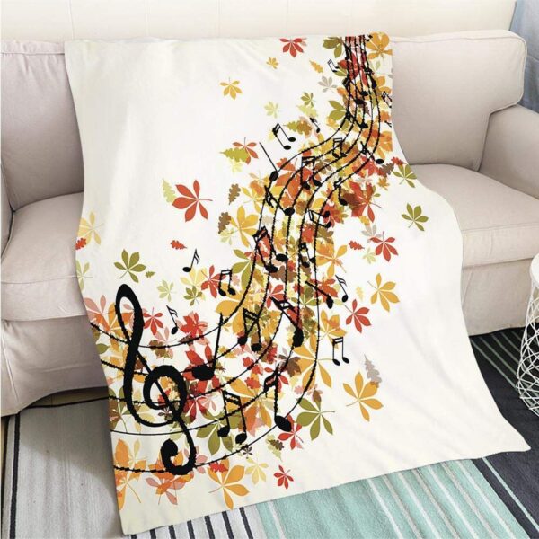 Music Notes Fleece Blanket Sherpa Blanket