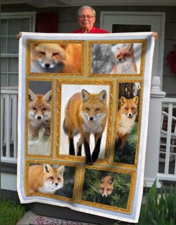 Fox Premium Fleece Blanket Sherpa Blanket