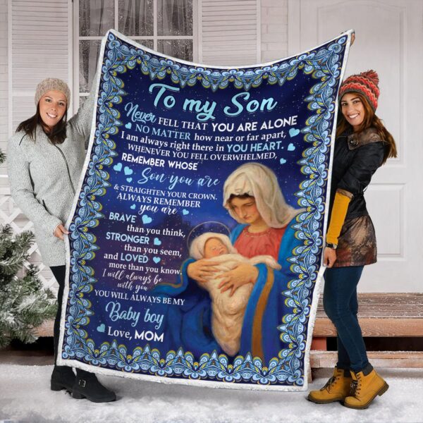 To My Son Fleece Blanket Sherpa Blanket
